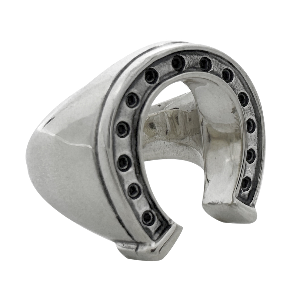 ビルウォールレザー　シルバー ホースシューリング 約14〜15号 Bill Wall Leather (ビルウォールレザー)/Horse Shoe Ring Plai | C